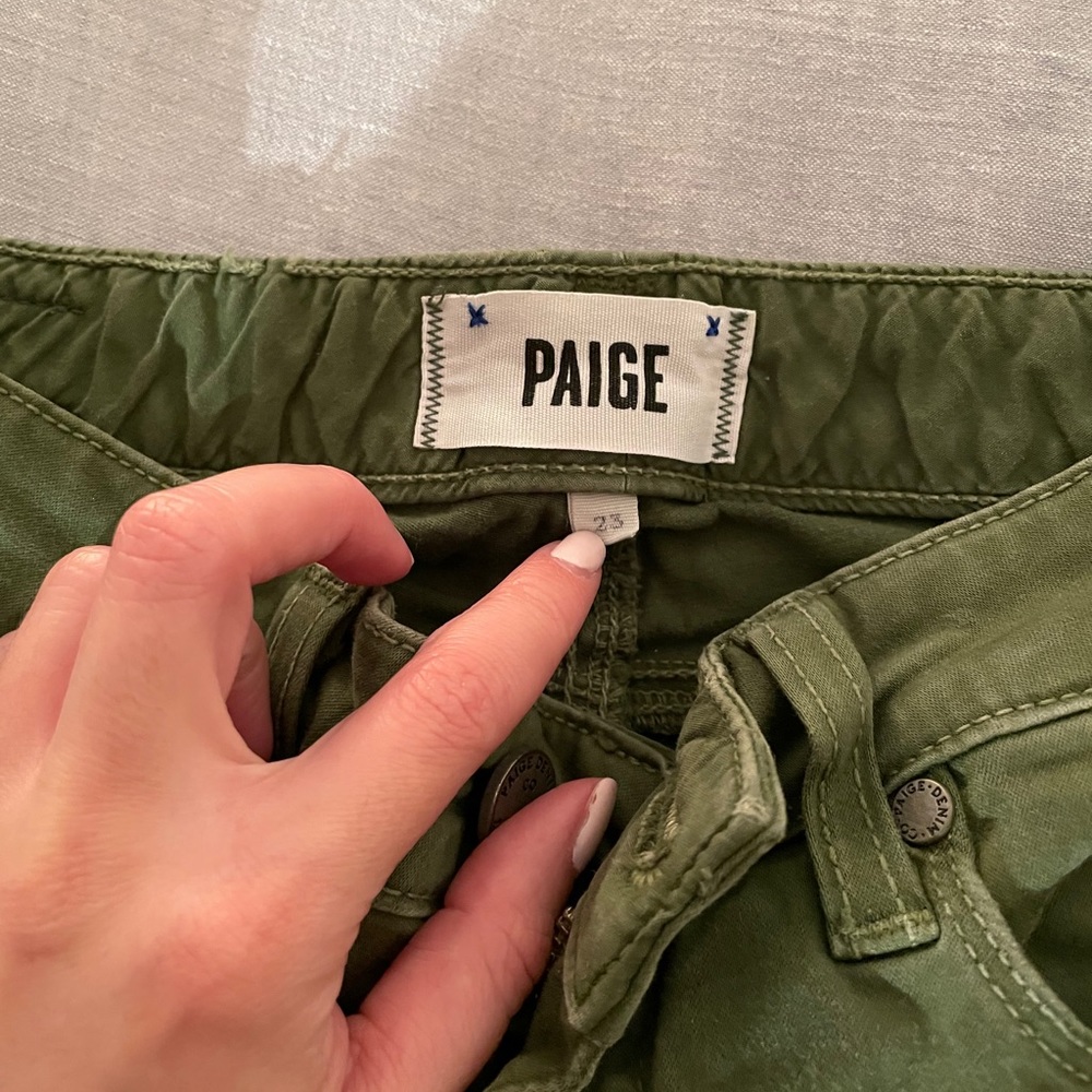 Paige green pants, size 23 - Picture 2 of 5